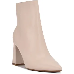 Cacey 9X9 Womens Leather Pointed Toe Ankle Boots