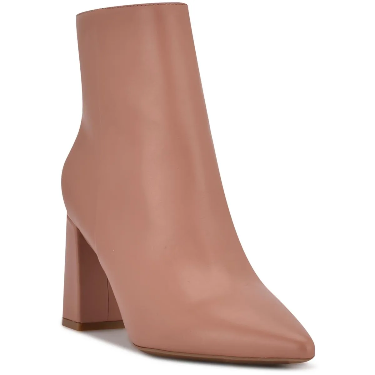 Cacey 9X9 Womens Leather Pointed Toe Ankle Boots