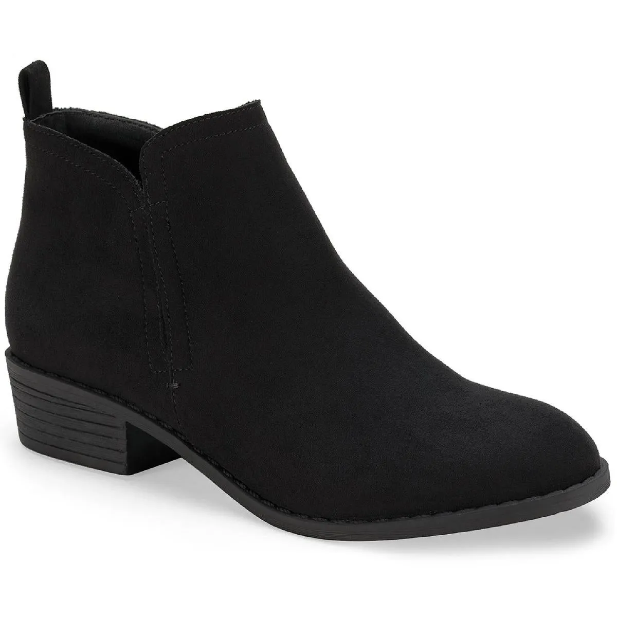 Cadee Womens Faux Leather Zipper Ankle Boots