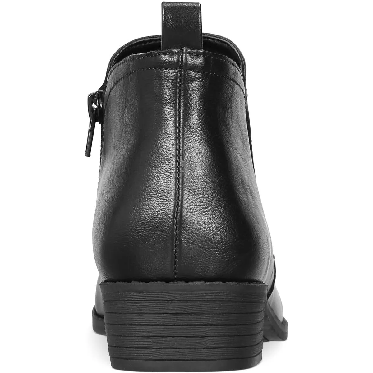 Cadee Womens Faux Leather Zipper Ankle Boots