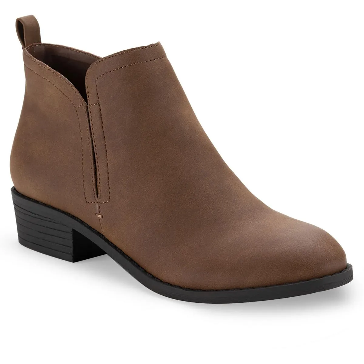 Cadee Womens Faux Leather Zipper Ankle Boots