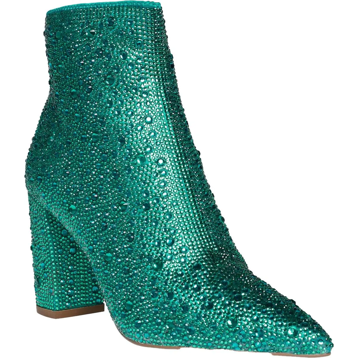 Cady Womens Embellished Block Heel Ankle Boots