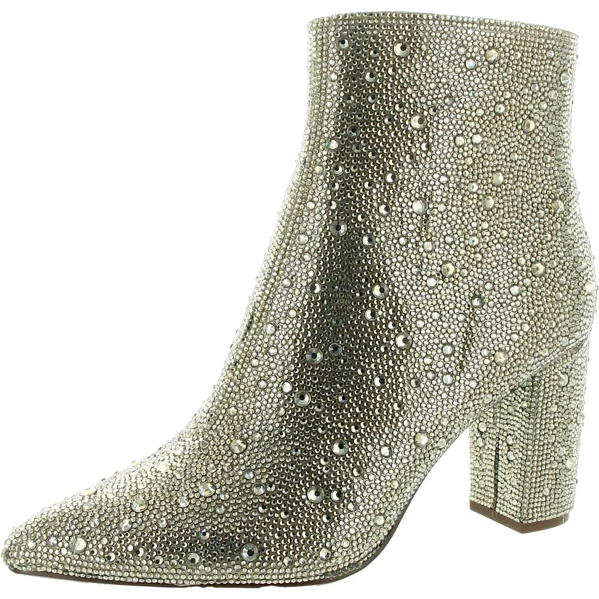Cady Womens Embellished Block Heel Ankle Boots