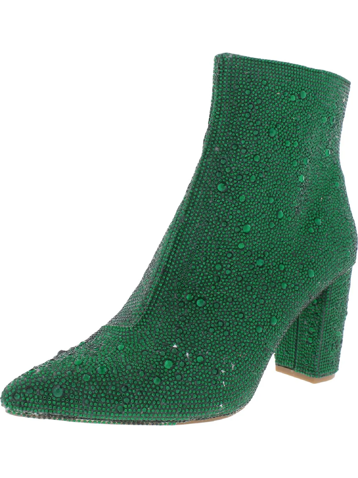 Cady Womens Embellished Block Heel Ankle Boots