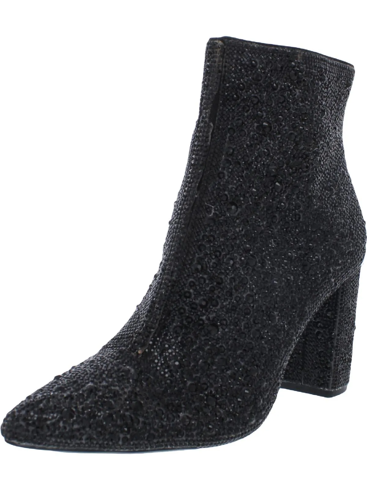 Cady Womens Embellished Block Heel Ankle Boots