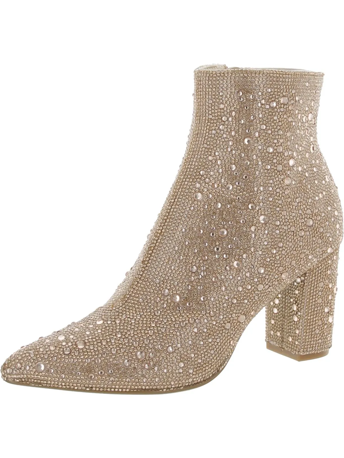 Cady Womens Embellished Block Heel Ankle Boots