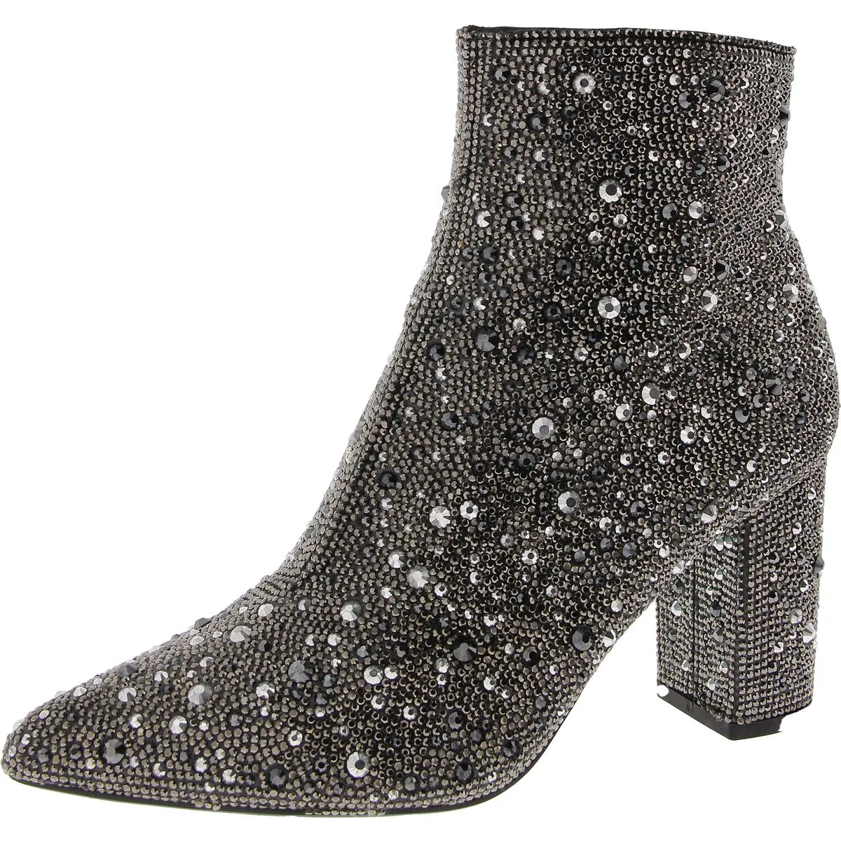 Cady Womens Embellished Block Heel Ankle Boots