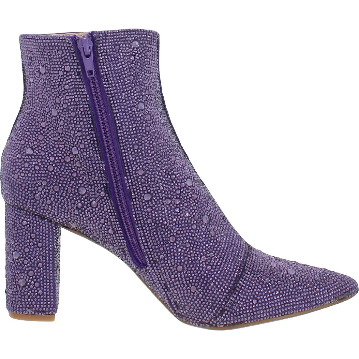 Cady Womens Embellished Block Heel Ankle Boots