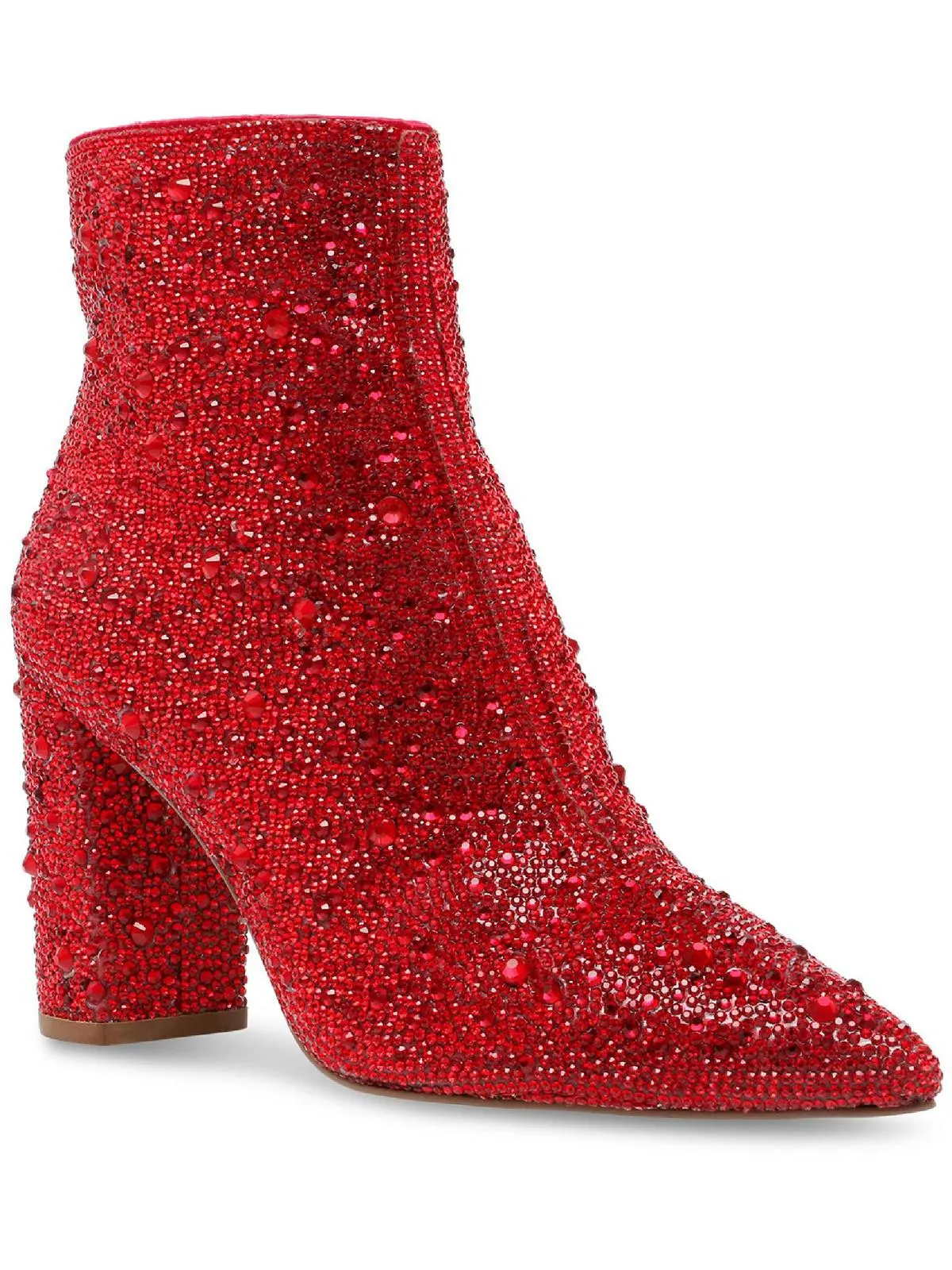 Cady Womens Embellished Block Heel Ankle Boots