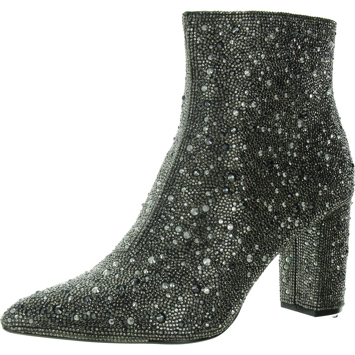 Cady Womens Embellished Block Heel Ankle Boots