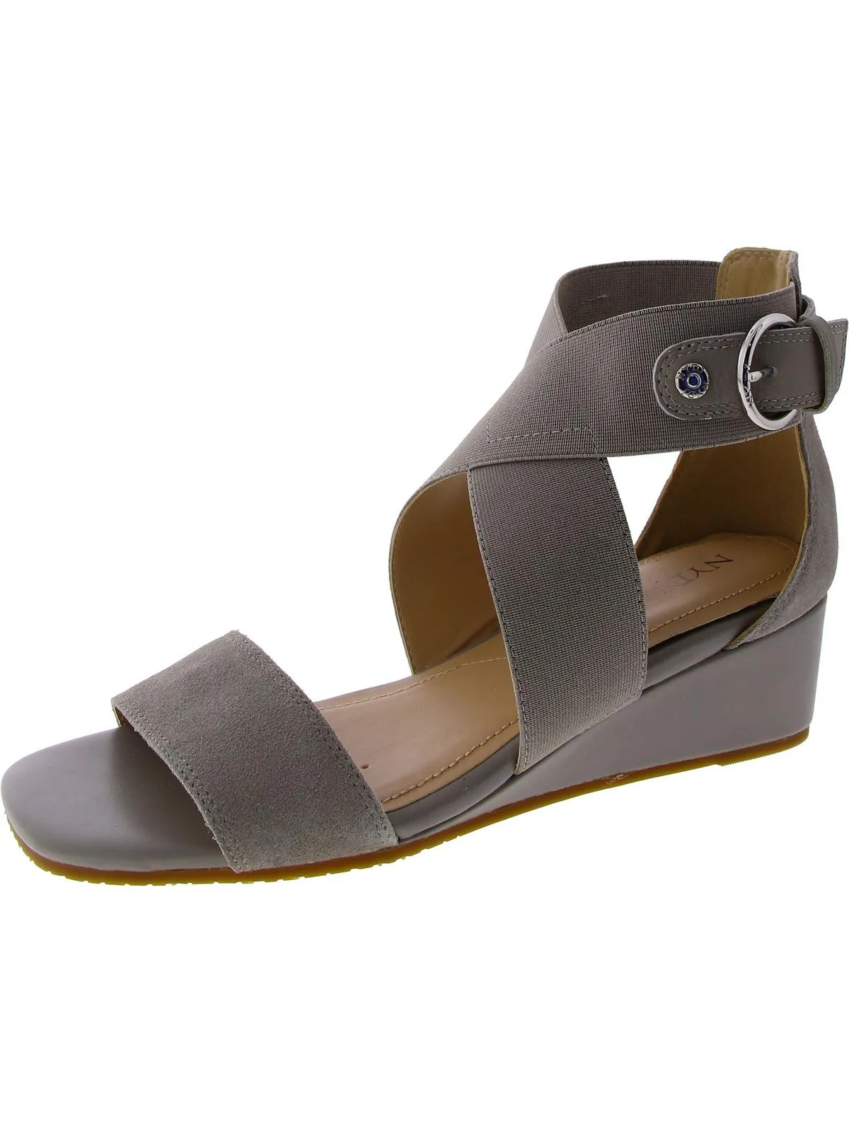 Callie Womens Buckle Snake Print Ankle Strap