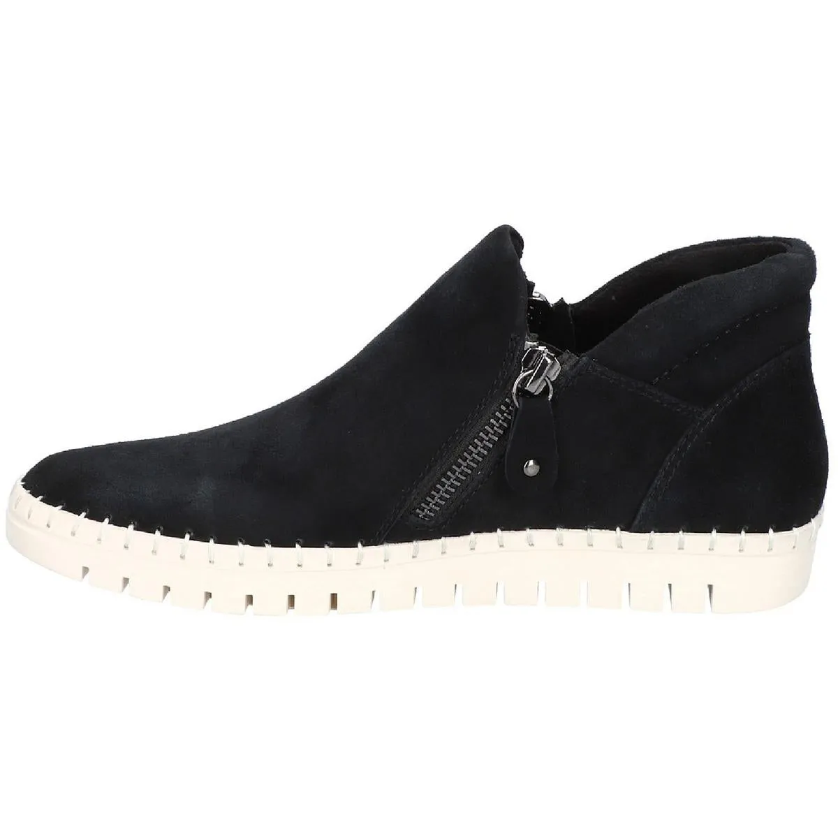 Camberly Womens Suede Moc Toe Ankle Boots