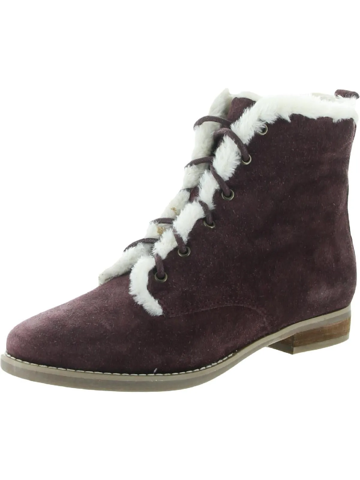 Canyon Womens Suede Faux Fur Lined Ankle Boots