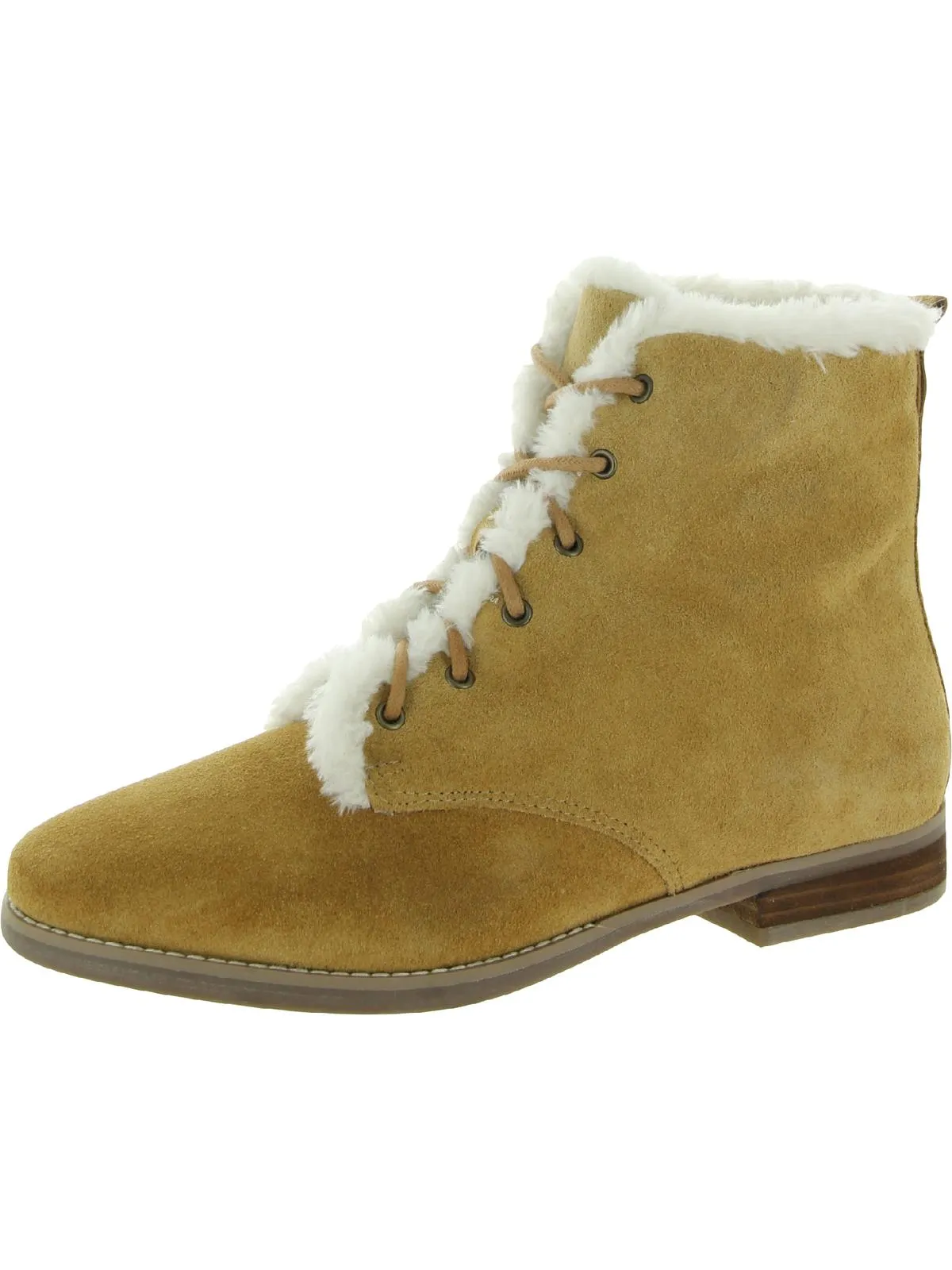 Canyon Womens Suede Faux Fur Lined Ankle Boots