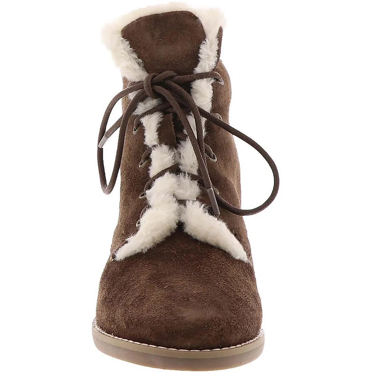 Canyon Womens Suede Faux Fur Lined Ankle Boots