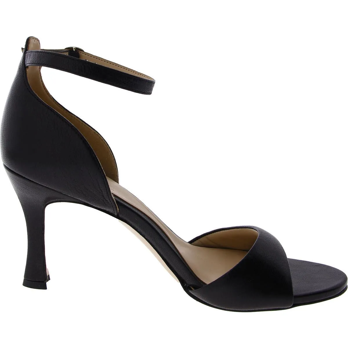 Celeste Womens Leather Ankle Strap Heels