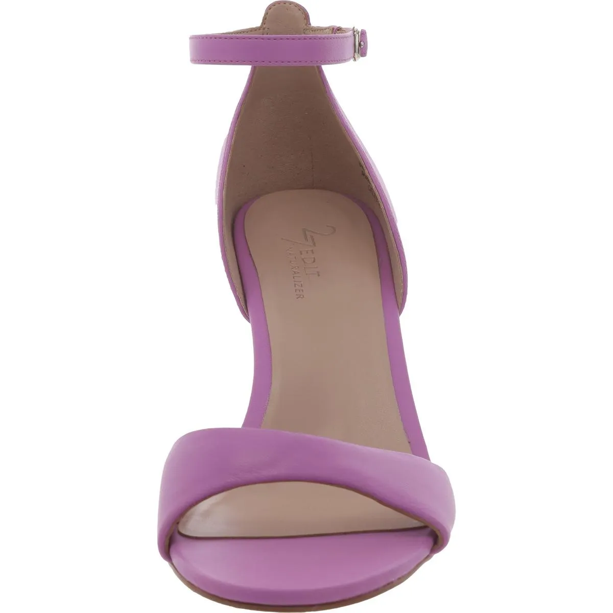 Celeste Womens Leather Ankle Strap Heels