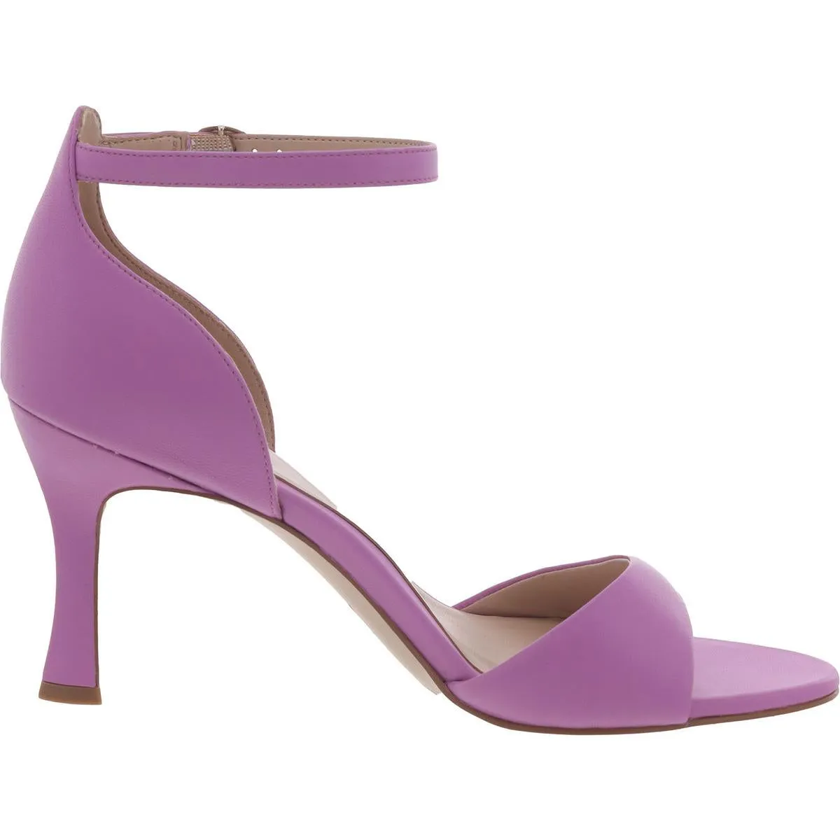 Celeste Womens Leather Ankle Strap Heels