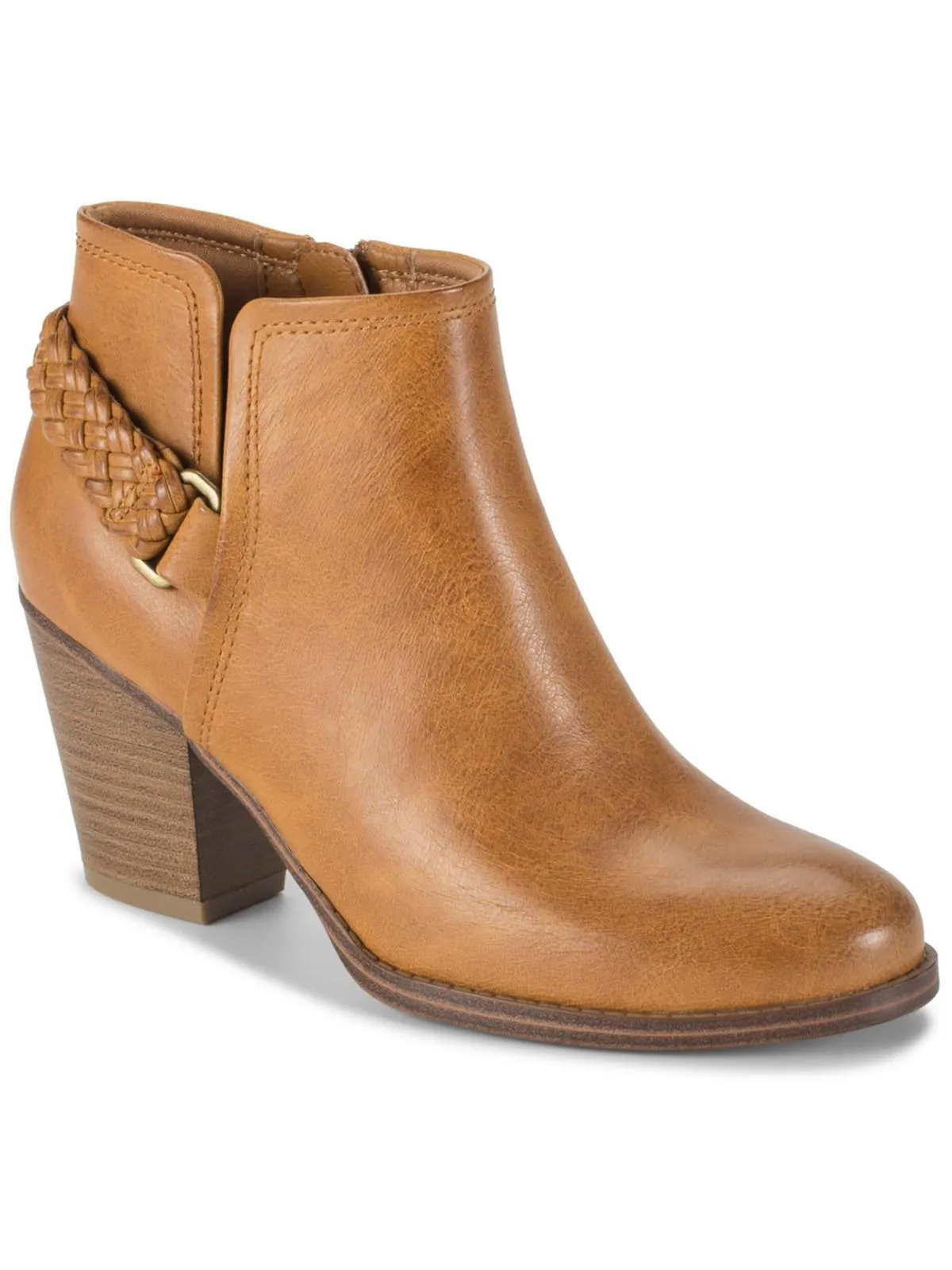 Charlotte Womens Faux Leather Ankle Booties