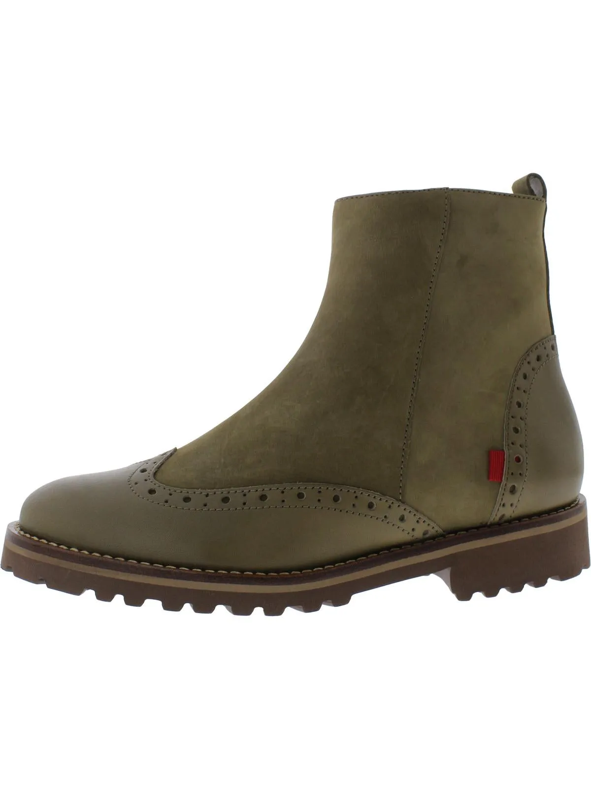 Chelsea Womens Leather Wingtip Ankle Boots