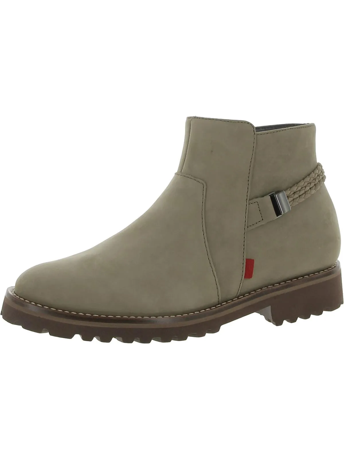 Columbus CR Womens Lugged Sole Almond Toe Ankle Boots