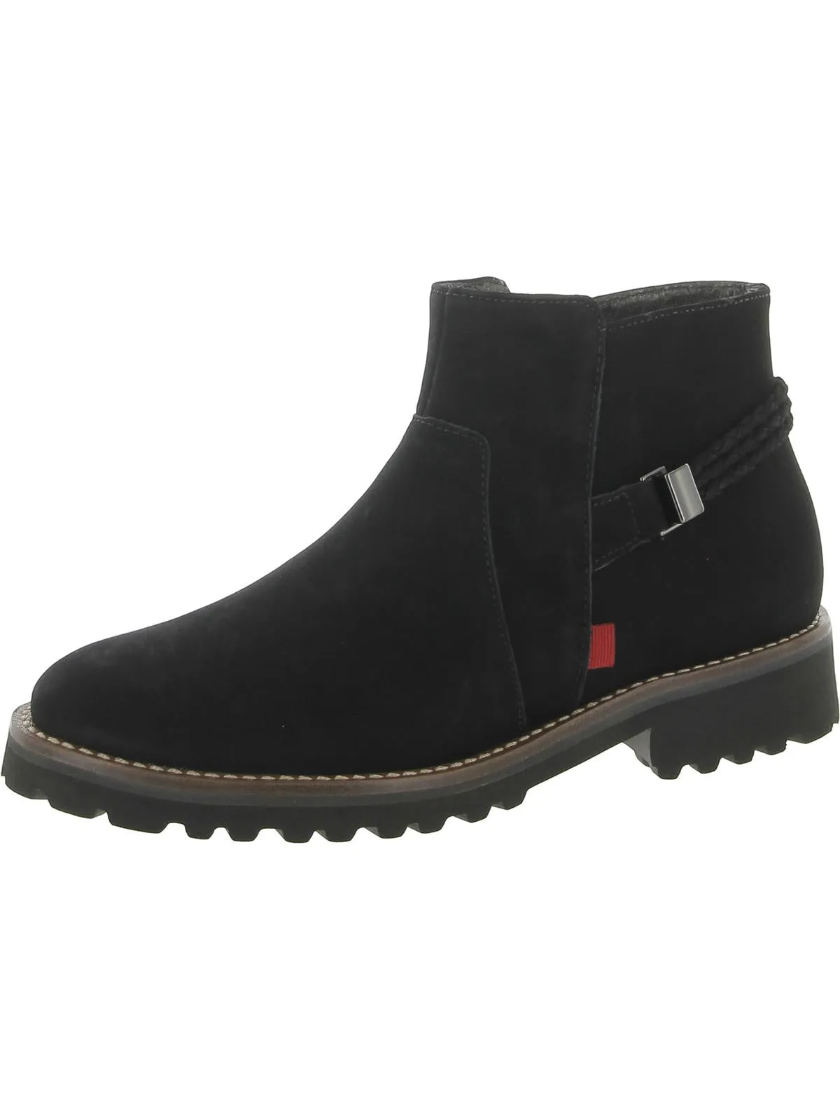 Columbus CR Womens Lugged Sole Almond Toe Ankle Boots