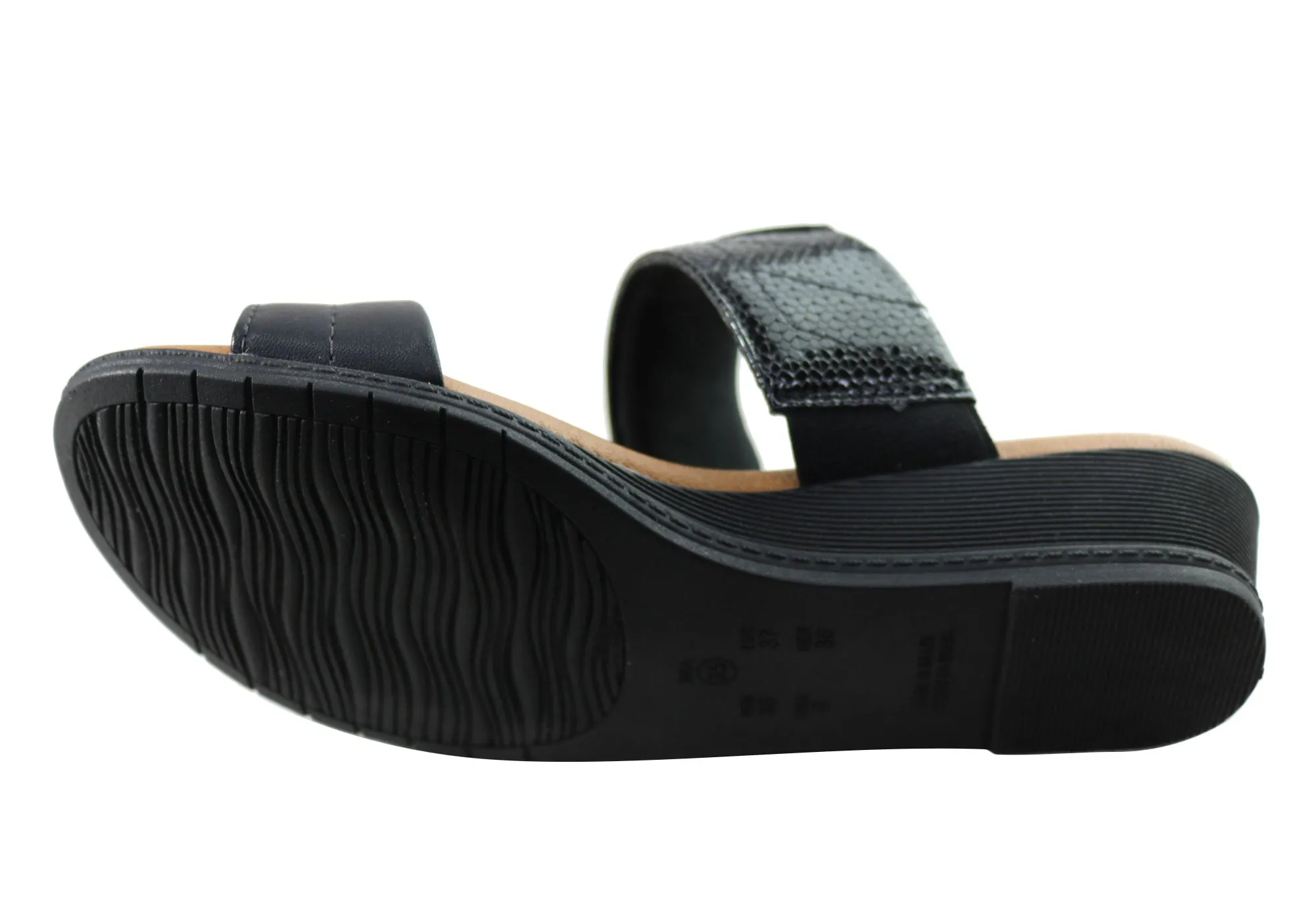Comfortflex Cianne Womens Comfort Wedge Slides Sandals Made In Brazil Comfortflex Shoes