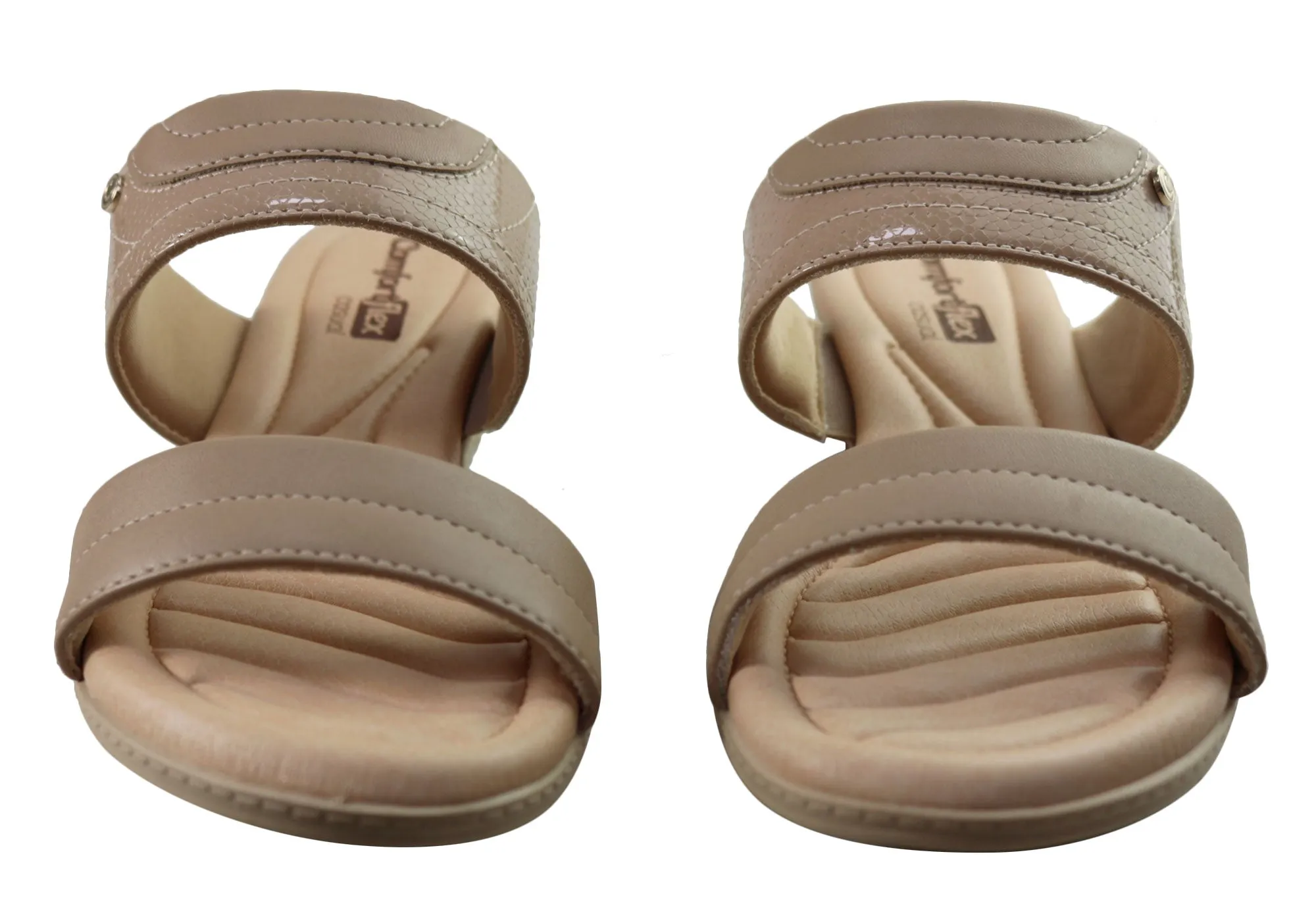 Comfortflex Cianne Womens Comfort Wedge Slides Sandals Made In Brazil Comfortflex Shoes