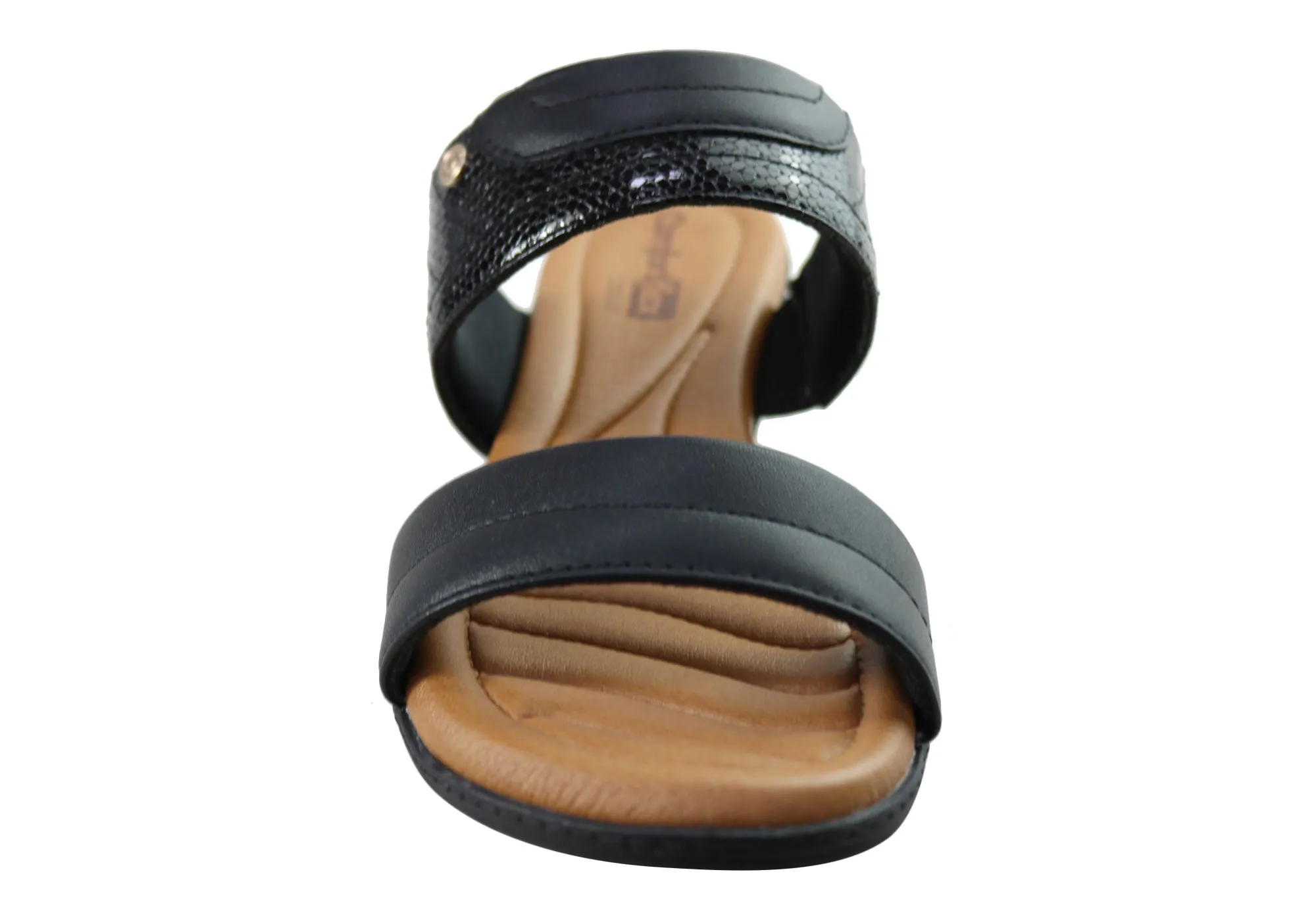 Comfortflex Cianne Womens Comfort Wedge Slides Sandals Made In Brazil Comfortflex Shoes