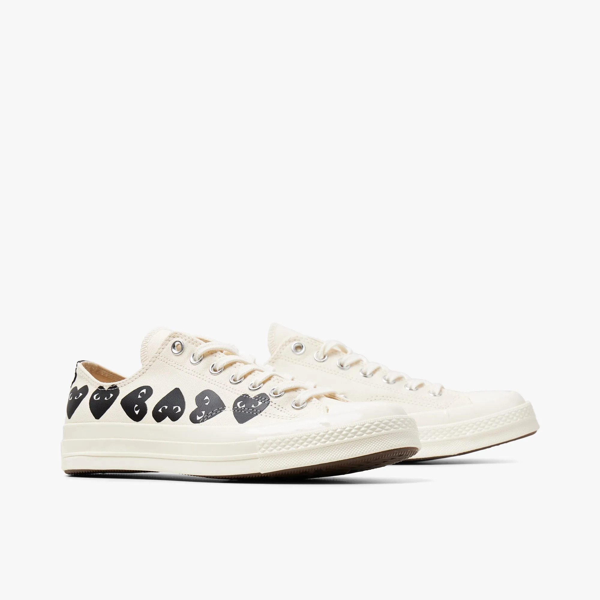 Converse x COMME des GARÇONS PLAY Chuck 70 Ox / Multi Heart Beige