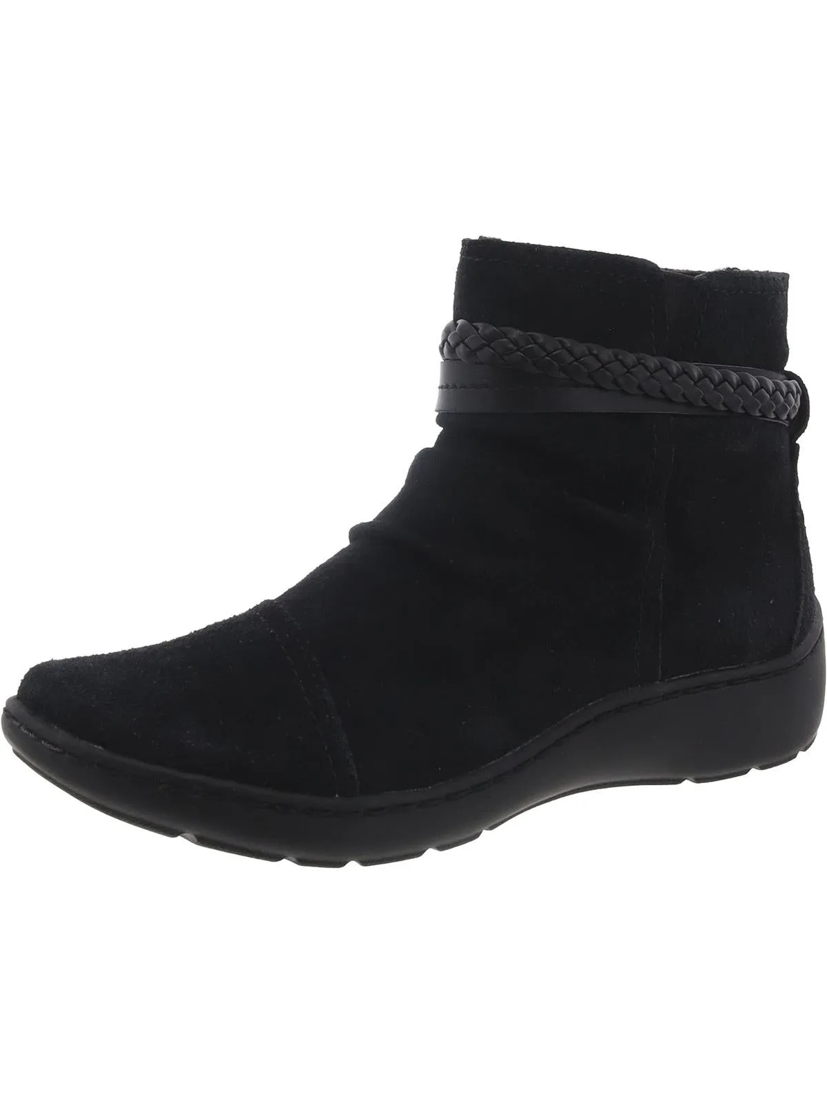 CORA BRAIDBOOT Womens Suede Comfy Ankle Boots