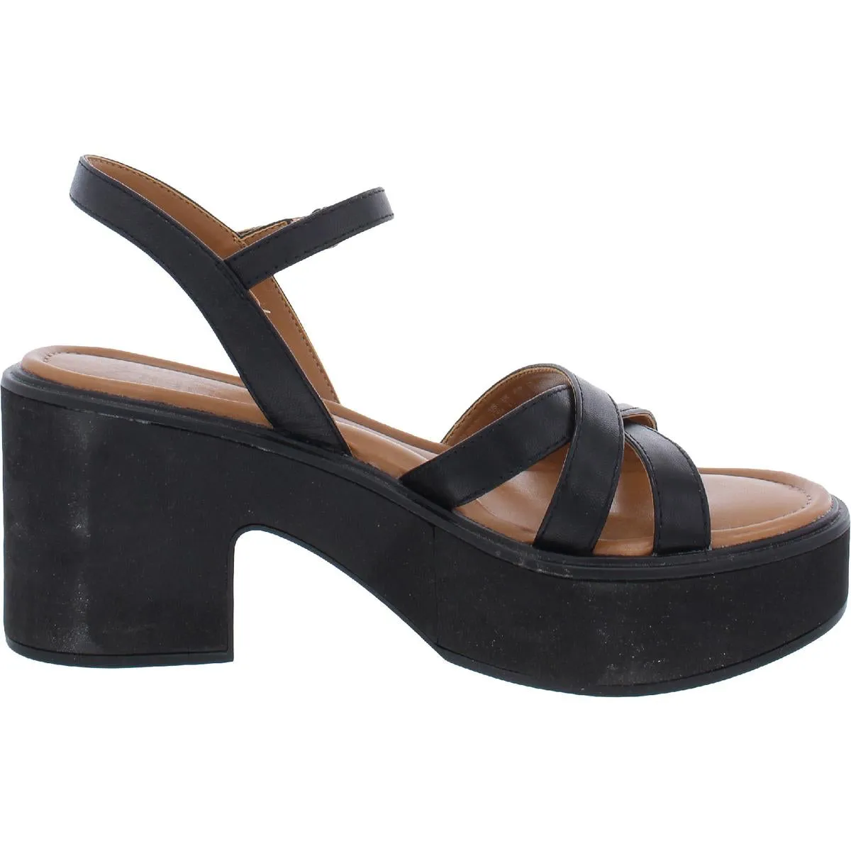 Court Womens Leather Ankle Strap Heels