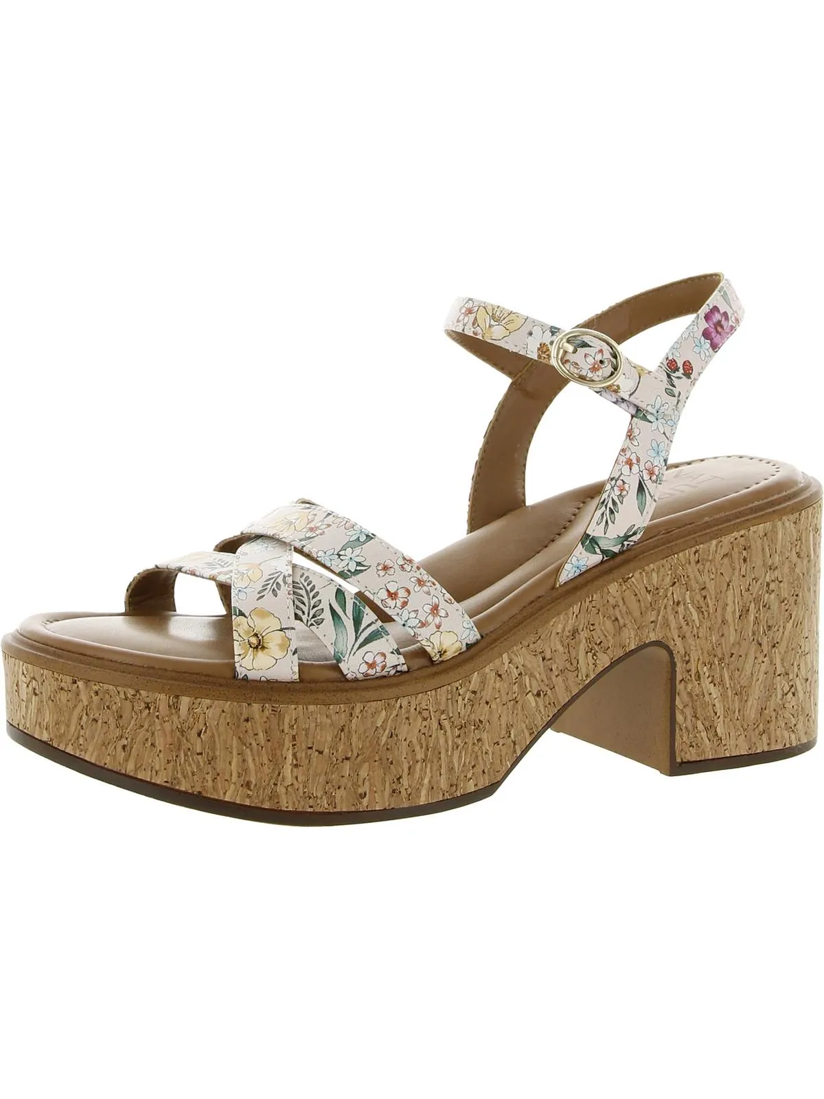 Court Womens Leather Ankle Strap Heels