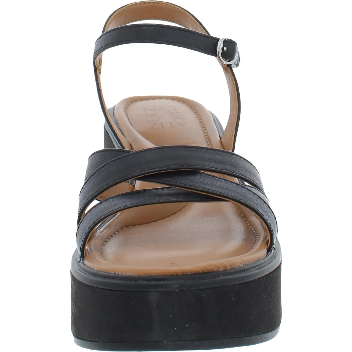 Court Womens Leather Ankle Strap Heels