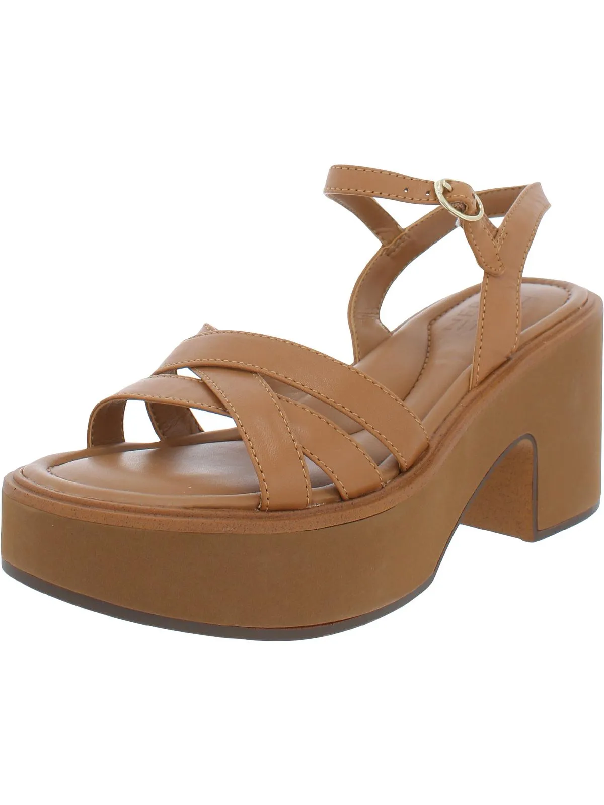 Court Womens Leather Ankle Strap Heels