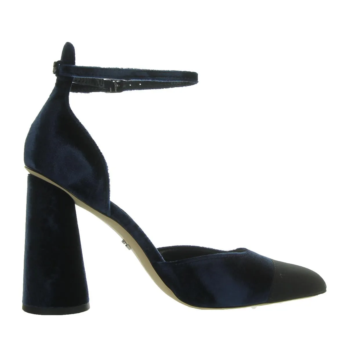 Cristine Womens Velvet Ankle Strap Pumps