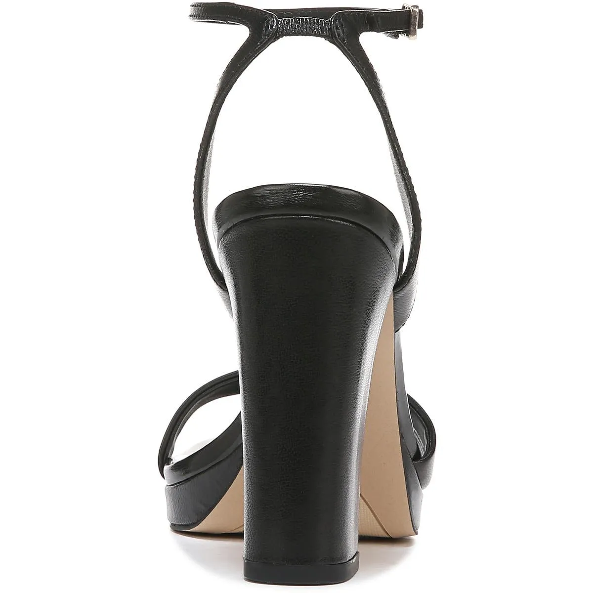 Daffy Womens Solid Ankle Strap Heels