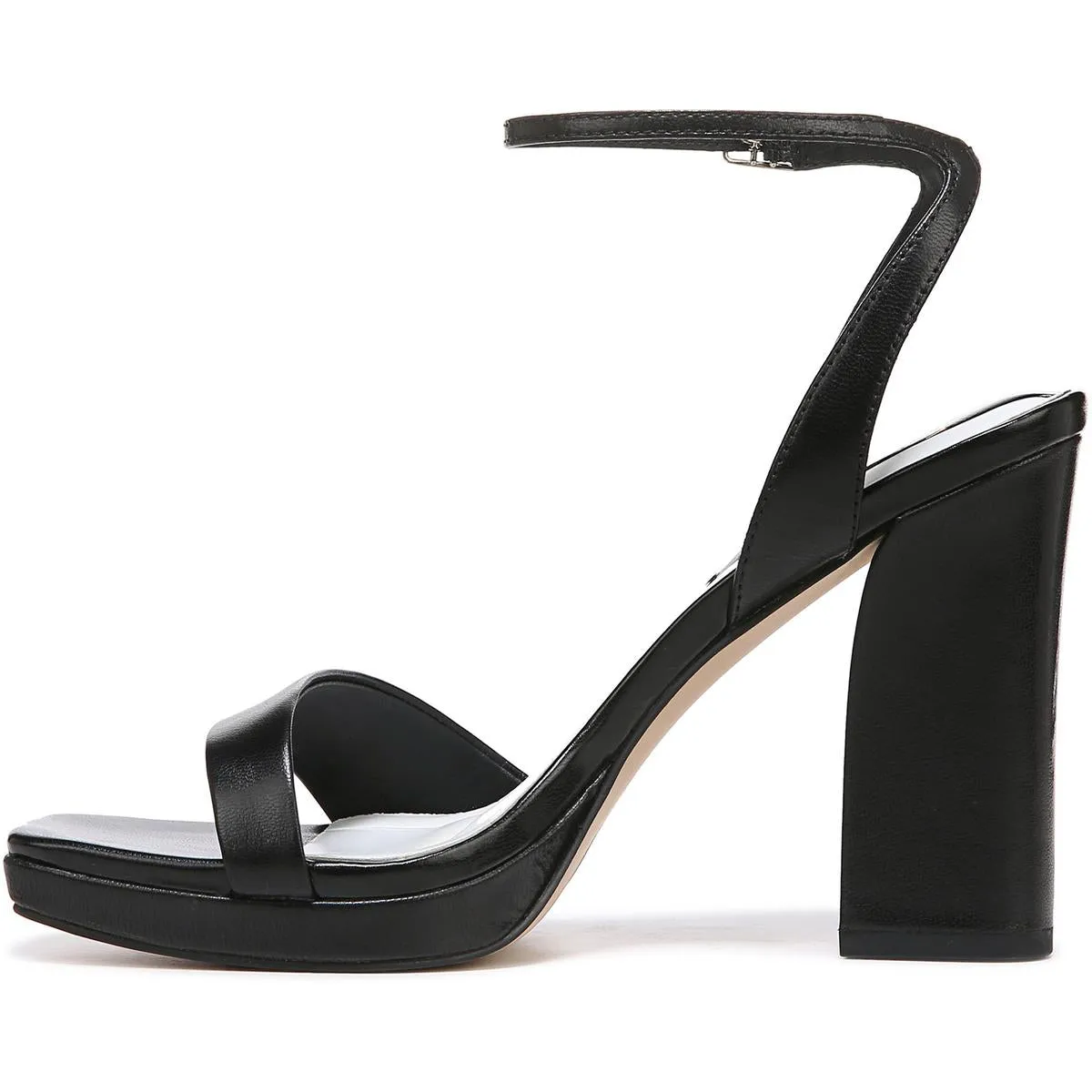Daffy Womens Solid Ankle Strap Heels