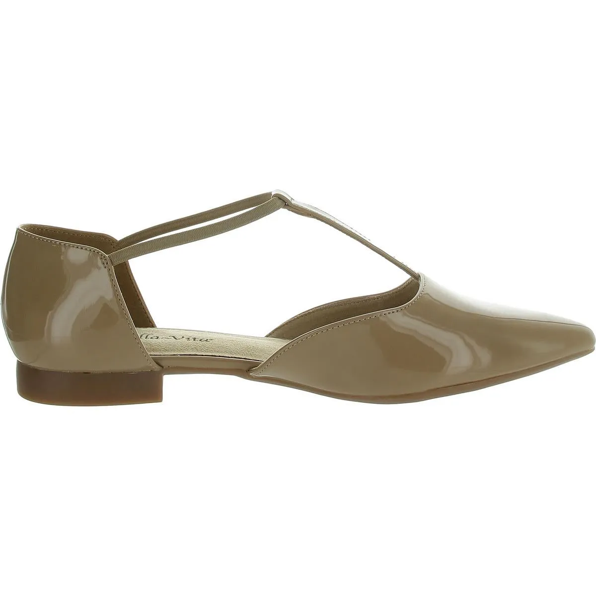 Darby Womens Patent Pointed Toe Ankle Strap