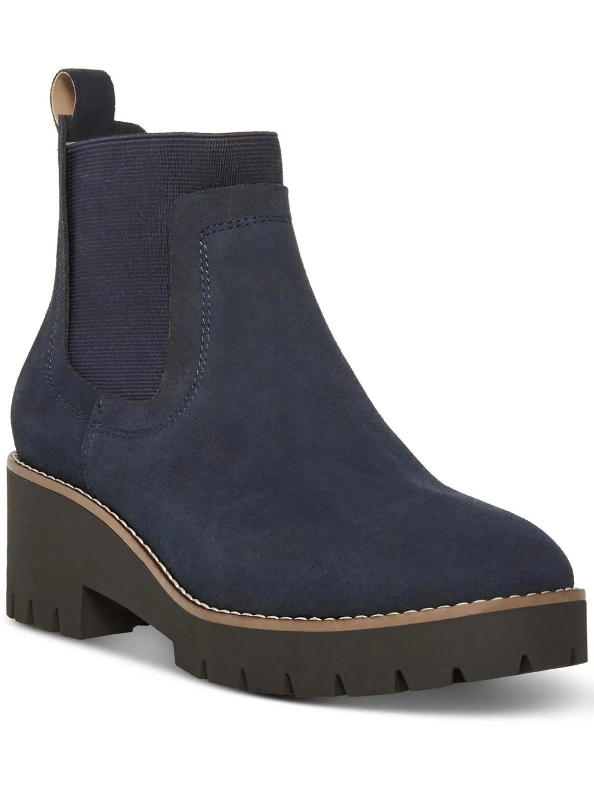 Demi  Womens Leather Lug Sole Chelsea Boots