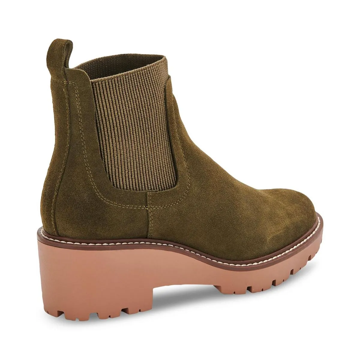 Demi  Womens Leather Lug Sole Chelsea Boots