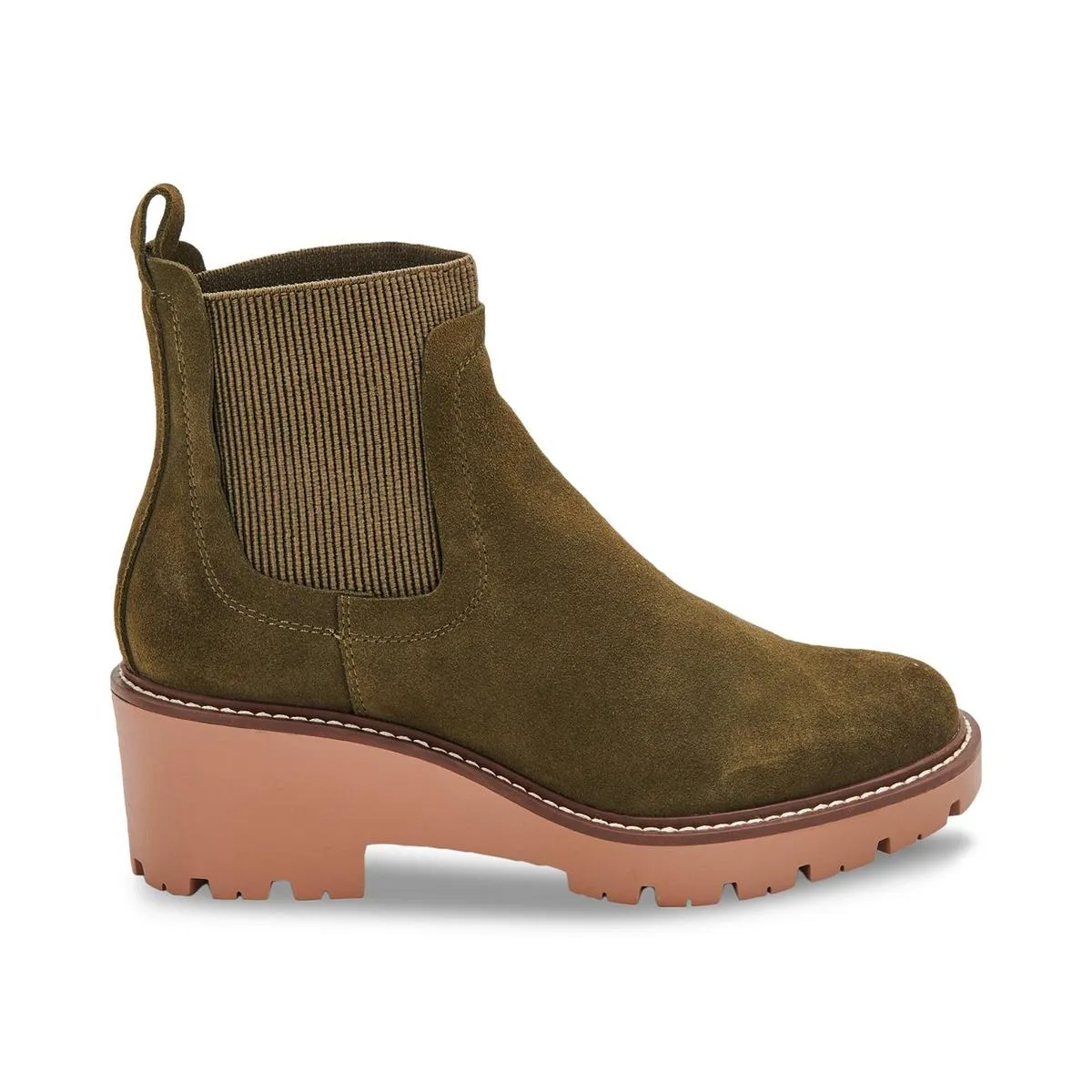 Demi  Womens Leather Lug Sole Chelsea Boots