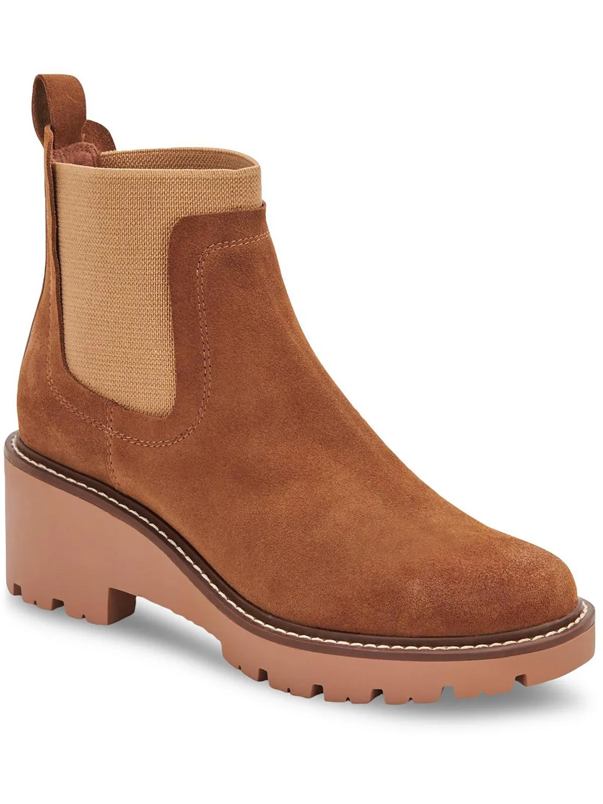 Demi  Womens Leather Lug Sole Chelsea Boots