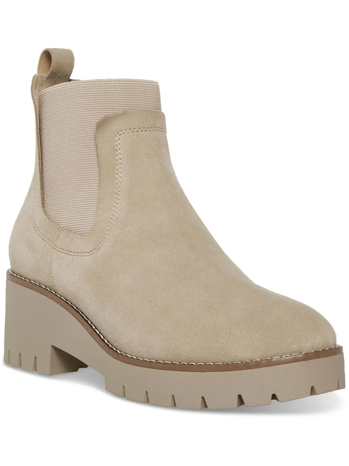 Demi  Womens Leather Lug Sole Chelsea Boots