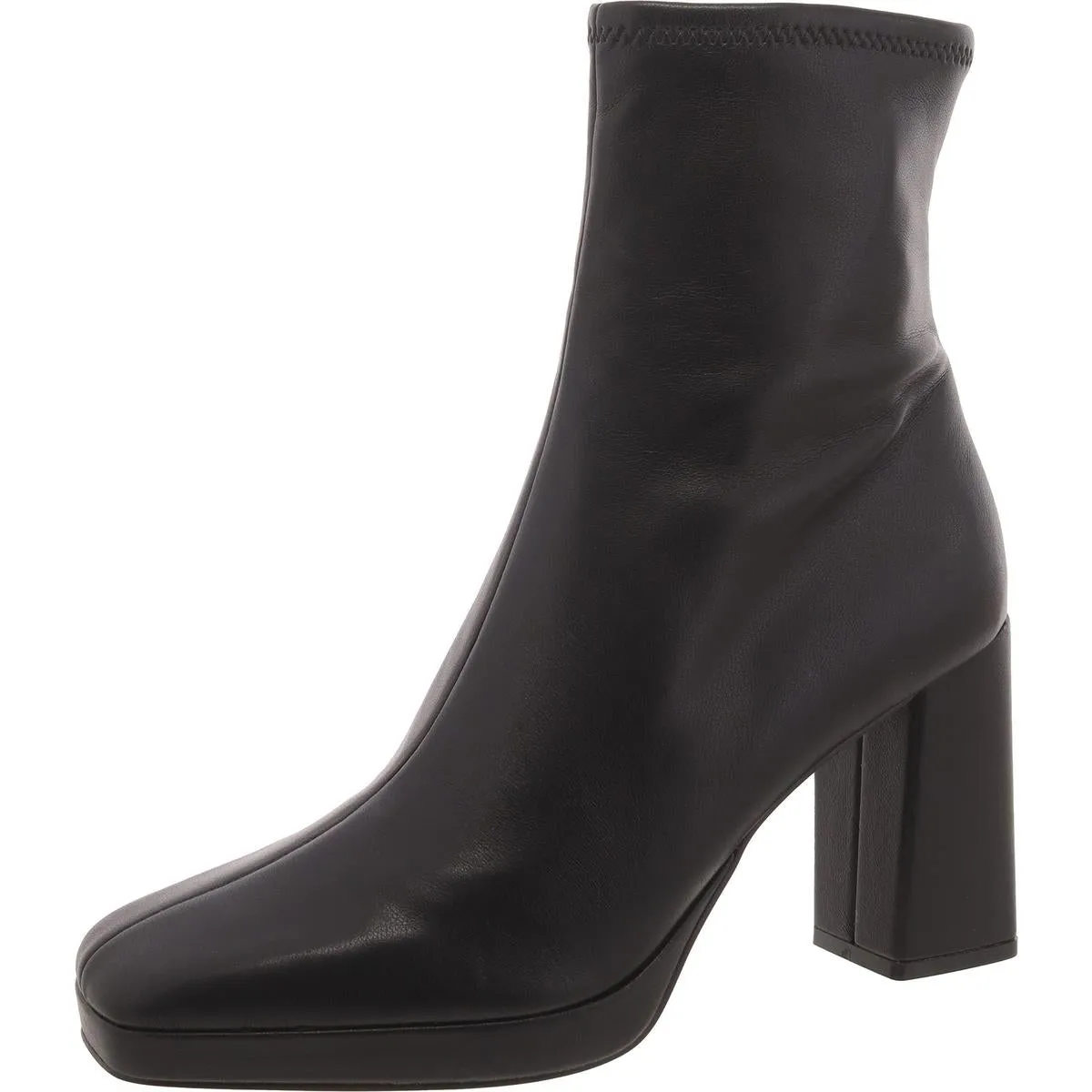 Desiree Womens Faux Leather Plaform Ankle Boots