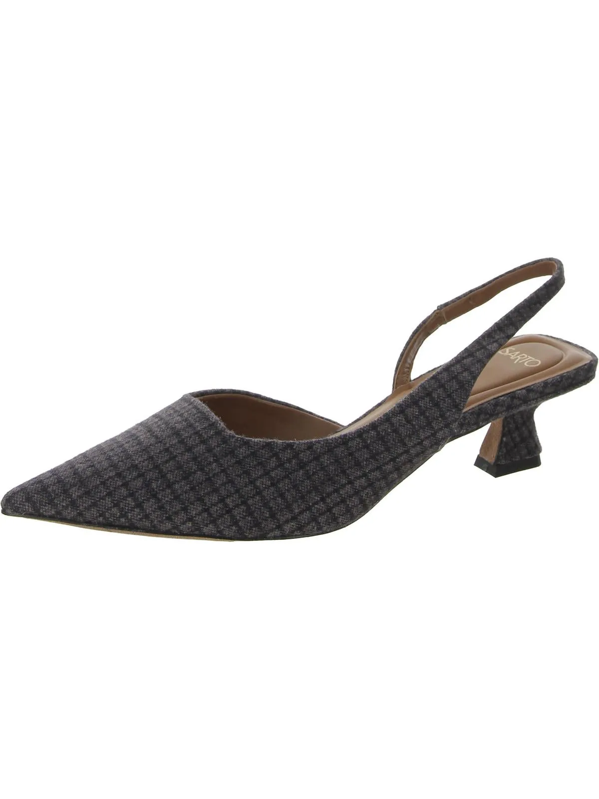 Devin Womens Comfort Insole Pointed Toe Slingback Heels