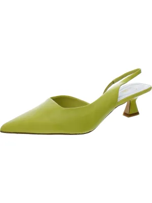 Devin Womens Comfort Insole Pointed Toe Slingback Heels