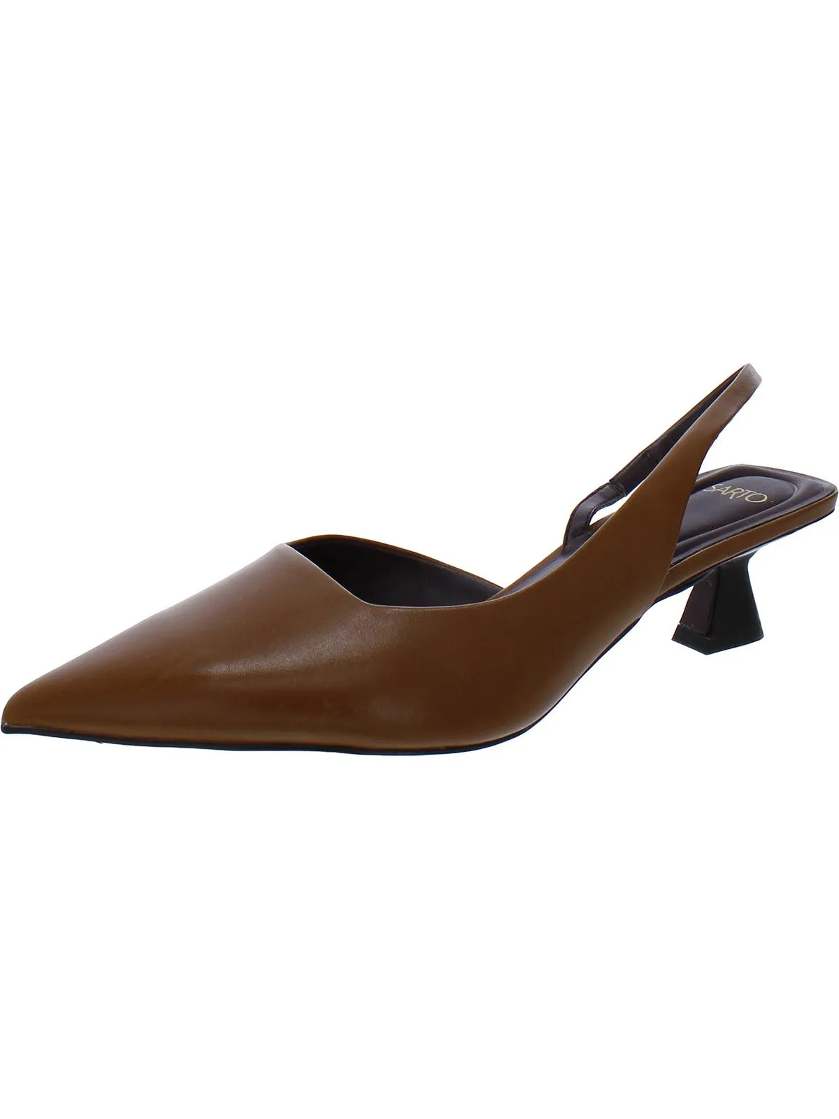 Devin Womens Comfort Insole Pointed Toe Slingback Heels
