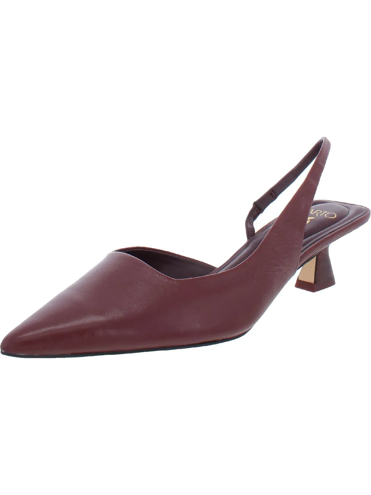 Devin Womens Comfort Insole Pointed Toe Slingback Heels