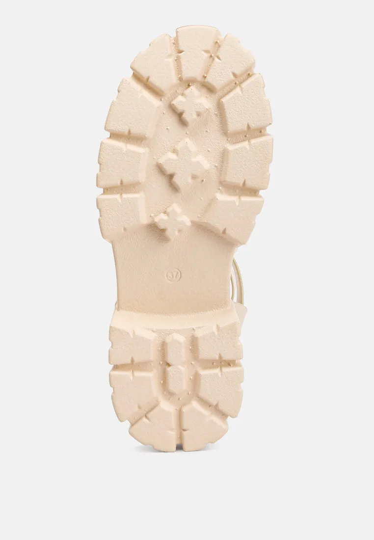 dewey recycled faux leather gladiators